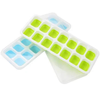 

Cross Border Supply of Goods Silicone Ice Tray Creative Ice Maker with Lid Plastic Refrigeration Food Grade DTY Ice Cubes Mould