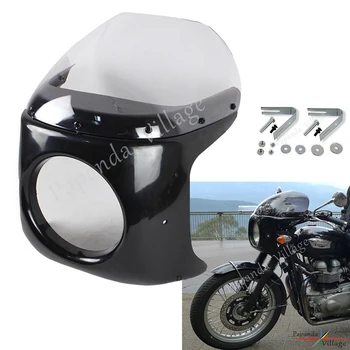 

7" Protective Motorcycle Cafe Racer Headlight Fairing Windshield For Honda CB CM CL GL CX SL Kawsaki EN VN KZ 250 350 450 500