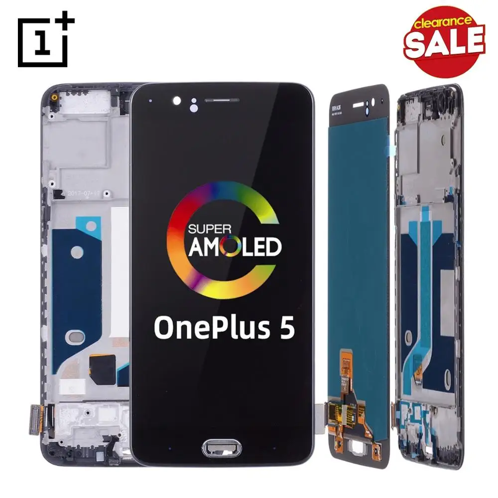 

5.5" OLED Original LCD for Oneplus 5 Display Touch Screen with Frame Replace for OnePlus 5 Display A5000 One Plus 5 LCD