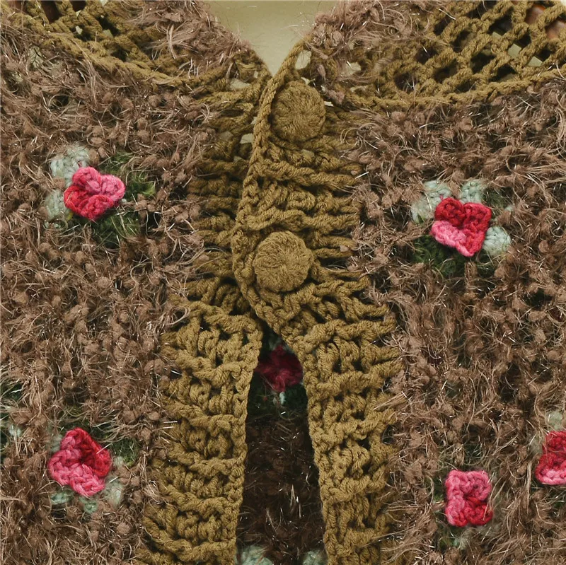 Для женщин с капюшоном Болеро свитер осень зима femel обёрточная бумага ручной работы Вязание пуговица накидка цветок качели с капюшоном плащ для женщин