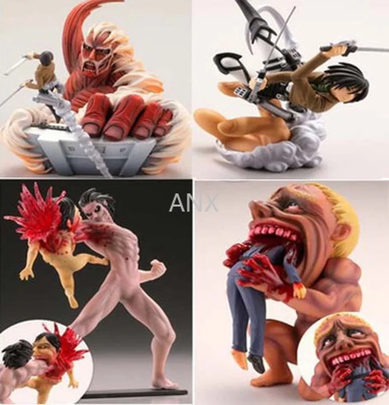 4 шт./компл. Наклейте на реальную фотографию Экшн фигурка Levi из ПВХ коллекционная
