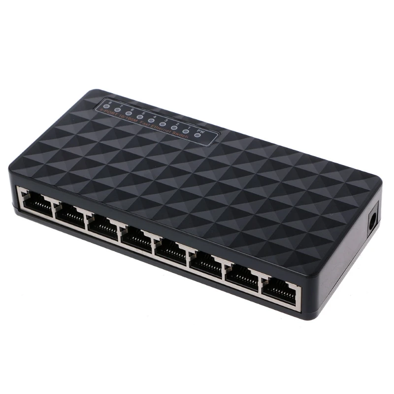 8 Port 10 100Mbps Ethernet Network Switch HUB Desktop Mini Fast LAN Switcher Adapter 3