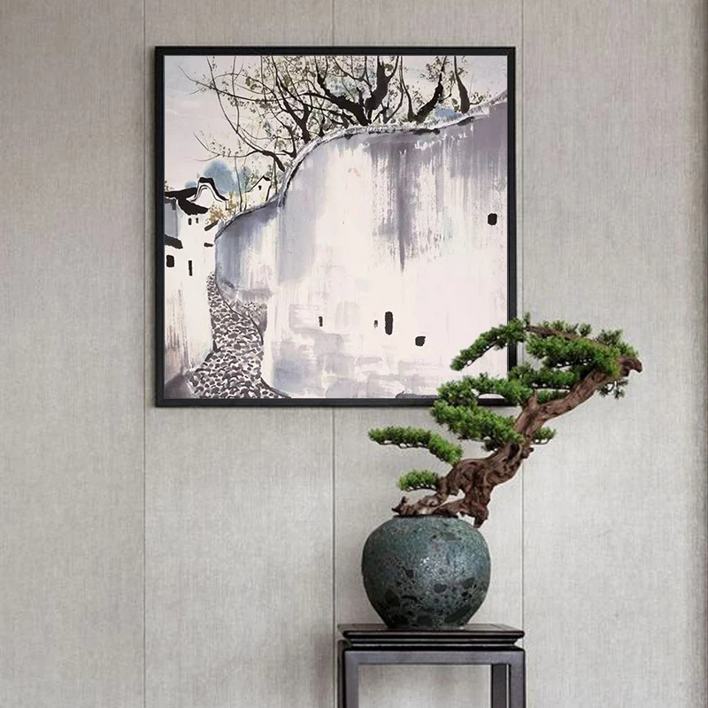 Diy Рисование по номерам рисунок versus инструментарий Рисование Wu Guanzhong художественная гостиная декоративная подвесная живопись