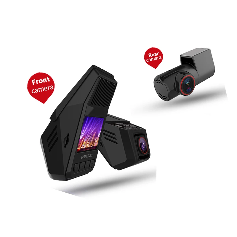 

SAMEUO car dvr usb camera for android triple dash cam dual hd 1080p front and rear video recorder wifi 1080P 24H Parking Monitor