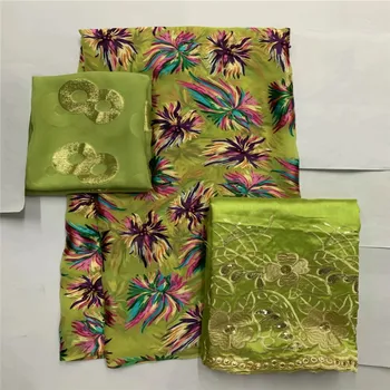 

most beautiful Silk lace (4+2+2Y)Fabric Satin For Dress new arrival African silk velvet fabric good quality for gold ! LXE070719