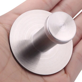 

2pcs Movable Hook Adhesive Towel Punch-free Clothes Stainless Steel Bathroom Multi-use Home