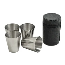 Drinking-Shot Cover Glasses Barware Stainless-Steel Home Polished-Wine Cup 30ML 