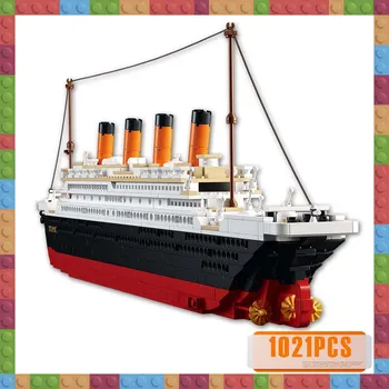 Model Building Kits City Titanic RMS Cruise Ship 3D Blocks Educational Model Building Blocks Bricks Toys Hobbies for Children assembled ship 14214 color separation model titanic model ship