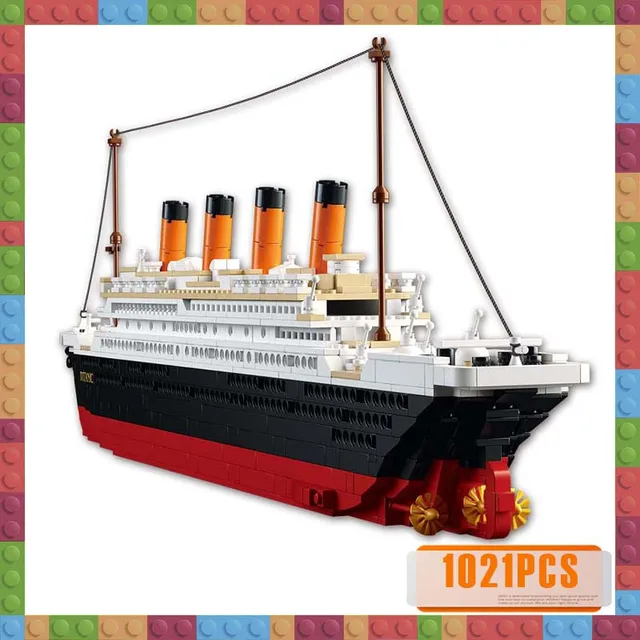  US $37.91  Model Building Kits City Titanic RMS Cruise Ship 3D Blocks Educational Model Building Blocks Bricks