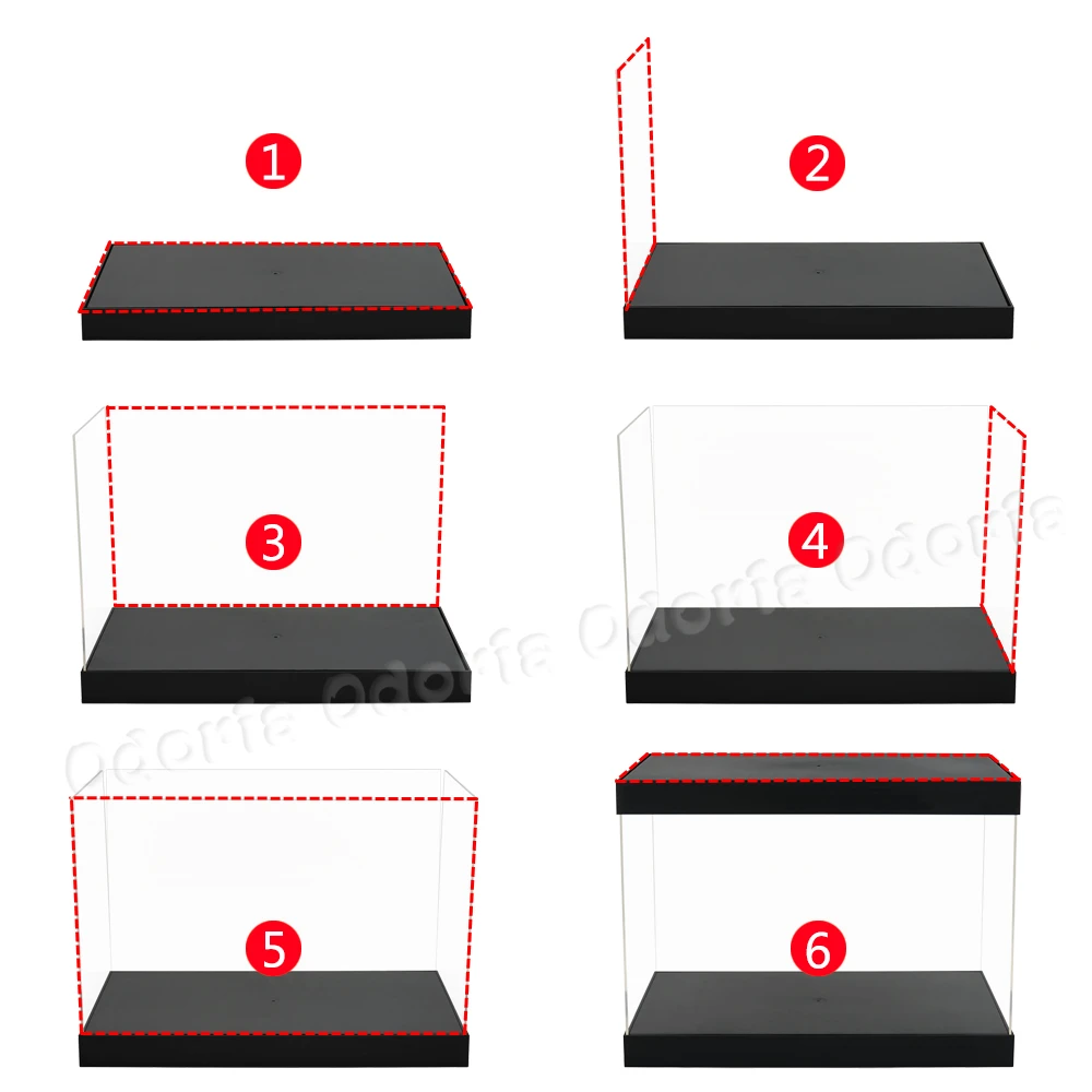 Odoria акриловый Дисплей Чехол 37,5 см L плексиглас коробка в сборе пылезащитный большой размер для 1/35 модель танка боксерские перчатки Экшн фигурки