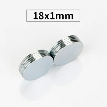 

RKZCT 100PCS/Lot 18 *1 mm Super Thin Neodymium Magnet Strong Rare Earth Magnets Hot Sales Permanent Magnetic For Office Suspens