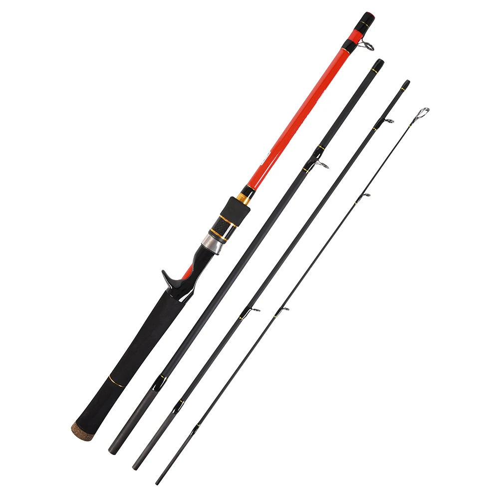 

LEO Spinning Fishing Rod 4 Sections High Carbon Casting & Spinning Rods Pesca Fishing Tackle Canaas De Pescar 1.8m 1.98m 2.1m