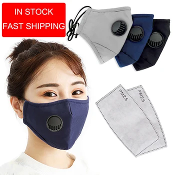 

Washable Dustproof PM2.5 Mask Anti-dust Mask Filter Reusable Mask With Breathing Valve Activated Filter Respirator Mouth-muffle