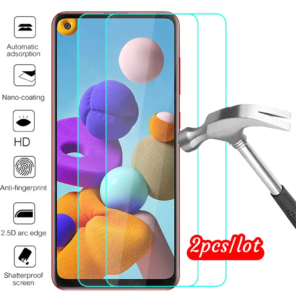 2 шт. защитное закаленное стекло на экран для samsung galaxy a21s протектор экрана 21С sumsung sm