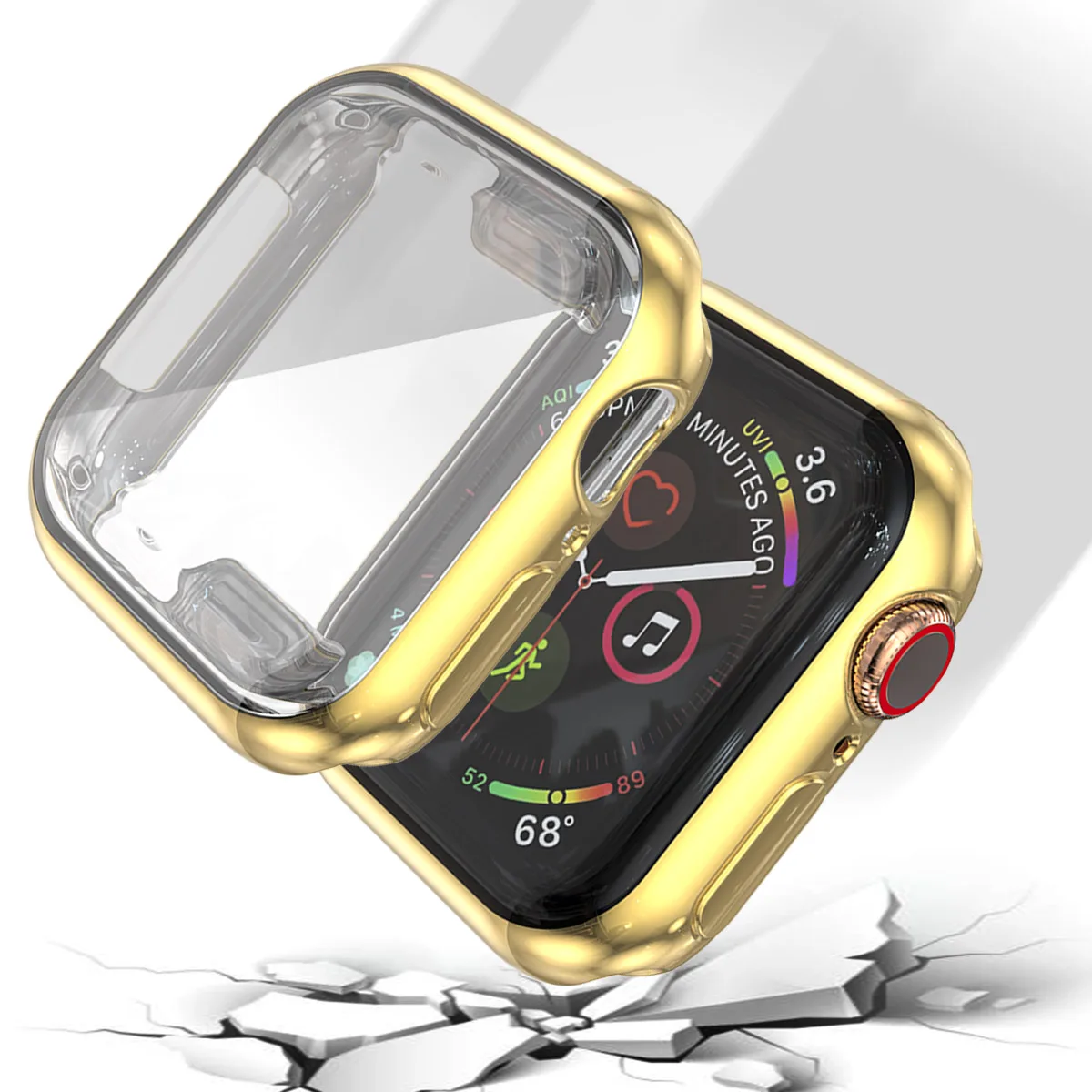 Для Apple Watch series 5 4 3 2 1 ремешок корпус 42 мм 38 м 40 мм 44 мм тонкий пластиковый чехол протектор для iWatch 4 44 мм чехол для часов