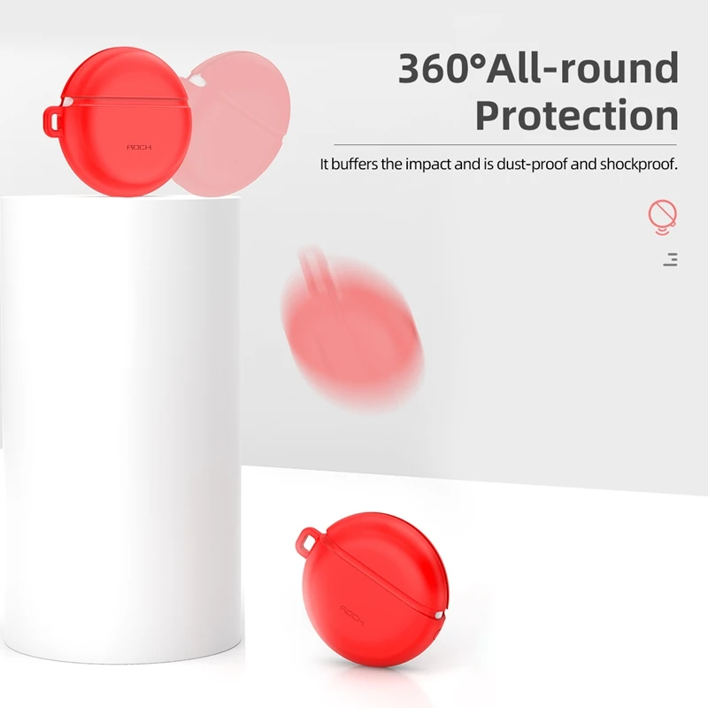 ROCK наушники Защитные чехлы для huawei FreeBuds 3 мягкий силиконовый водонепроницаемый