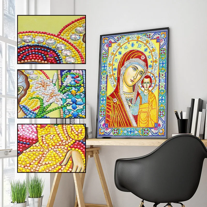 DIY 5D Diamond Painting Icons Diamond Embroidery Mosaic big crystal special stones bead beadwork sale (8)
