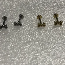 316L нержавеющая сталь 16 г Тринити шариковый винт внутренняя резьба labret tragus спираль раковины хряща пирсинг серьги ювелирные изделия для тела