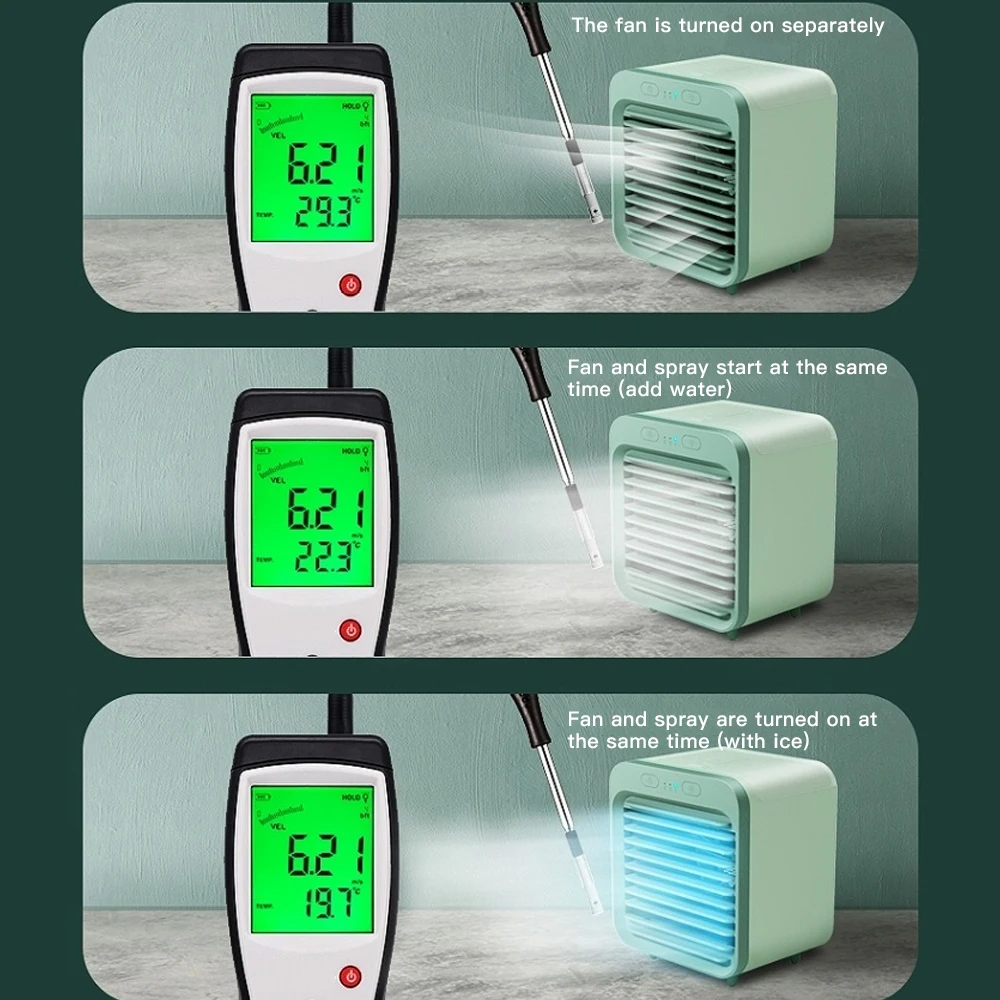 

2020 New Mini Portable Air Conditioner Multi-Function Humidifier Purifier USB Desktop Air Cooler Fan With Water Tank Home
