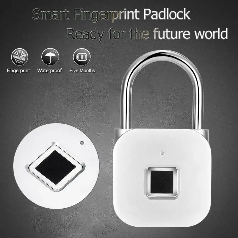 USB замок с отпечатком пальца, цинковый сплав, 3,7 в, перезаряжаемый электронный замок для дома, офиса, без ключа, водонепроницаемый, смарт-дверь, оборудование