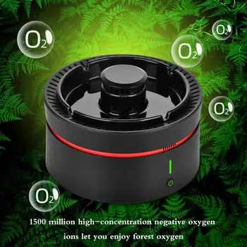 

Smart Air Purifier Ashtray Car Smokeless 3 Layers Filters USB Rechargeable Ash Tray Air Cleaner For Outdoor Home Office