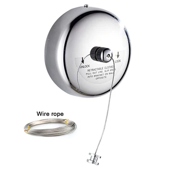 

2.8m Wall Mounted Outdoor Indoor Hotel Adjustable Length Portable Punch-free Balcony Retractable Clothesline Stainless Steel