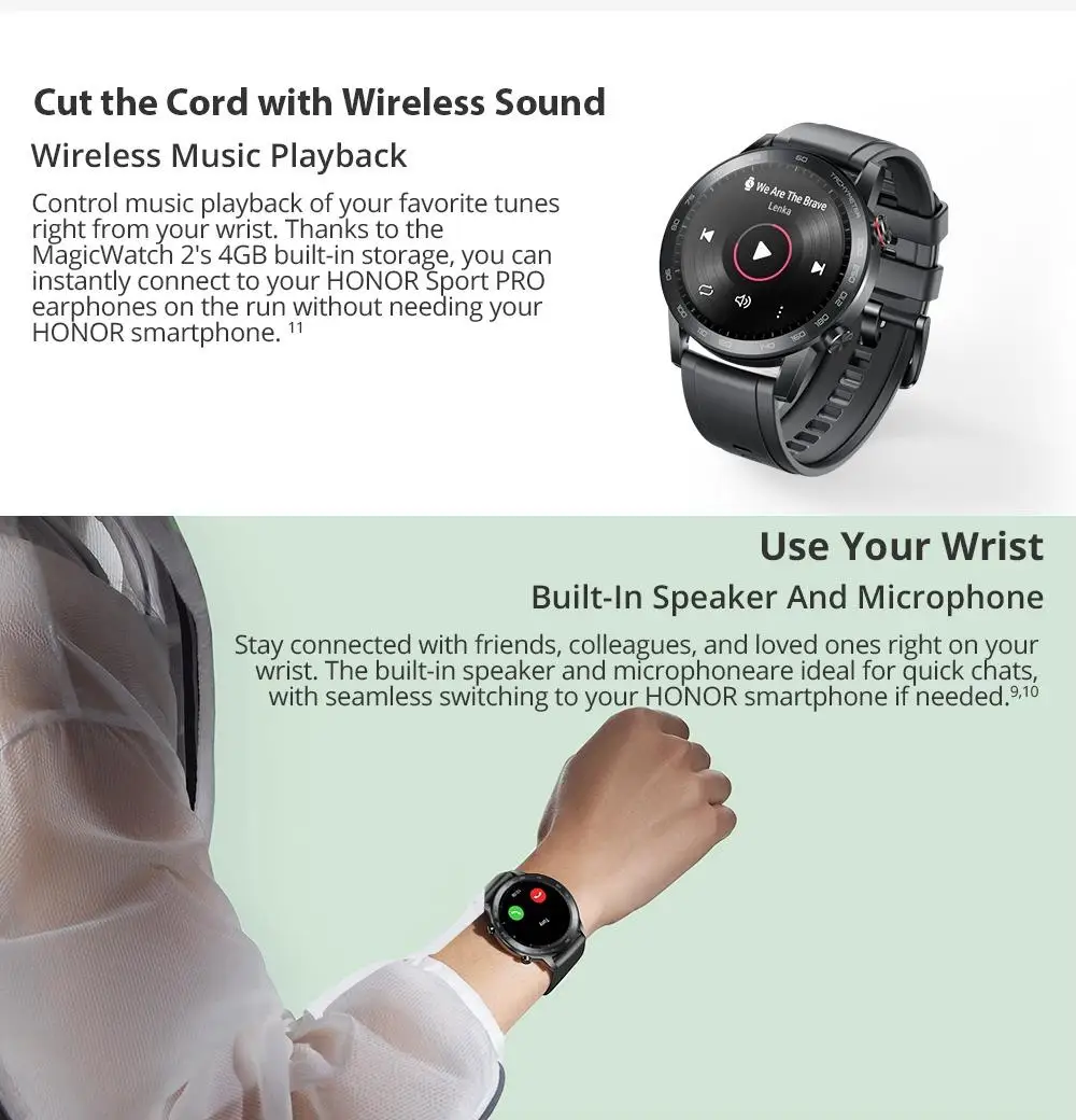 Original Global Version Honor Magic 2 Smart Watch 46MM 1.39 AMOLED Always-on Display 14-Day Battery 5ATM Waterproof GPS Watch 7