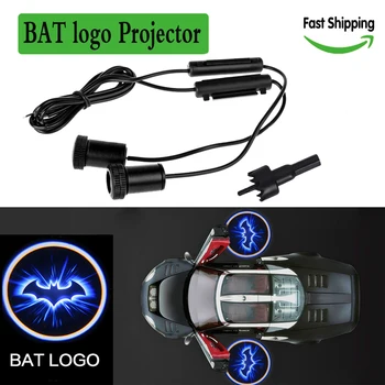 

2PCS car Door Ground Projection light courtesy welcome lamp for bat logo projector laser lights ghost shadow for Bat Series new