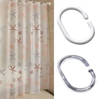 

Curtain Hanging Rings 24Pcs C-shaped Shower Curtain Rings Bath Drape Loop Clip Hanging Hook Hanger