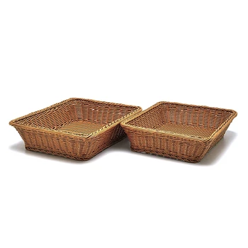 

Rectangular Basket for Table or Counter Display for Bread, Fruits and Vegetables Wicker Baskets for Markets, Spas, Salons, Baker