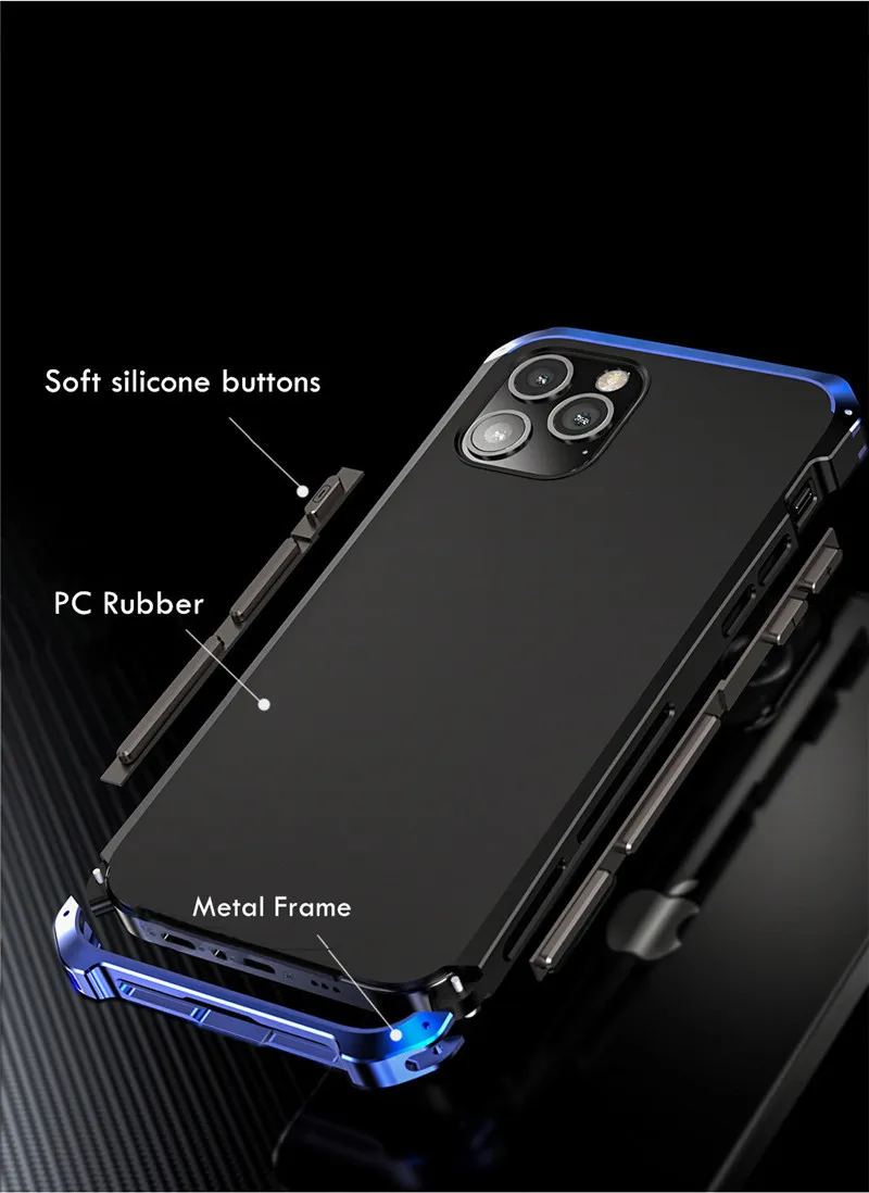 iphone 13 pro max leather case Armor Aluminum Metal case For iPhone 12 13 11 Pro Max Shockproof Back Cover for iphone 12 Pro XS MAX XR 6 7 8 Plus X Back Coques 13 pro max case