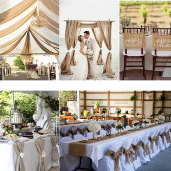 

20 inch wide vintage rustic wedding table burlap runner DIY aisle runner floor carpet carpet runner burlap ribbon for party deco