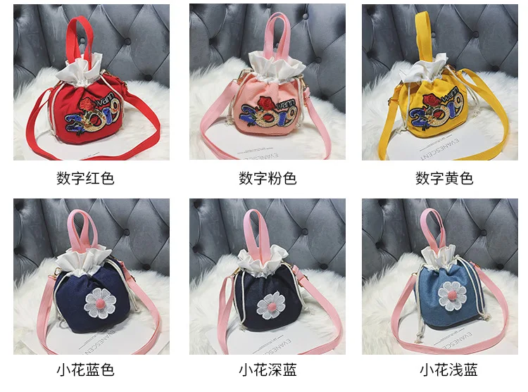 CHILDREN'S Bag New Style Listed Small Clear Canvas KID'S Messenger Bag