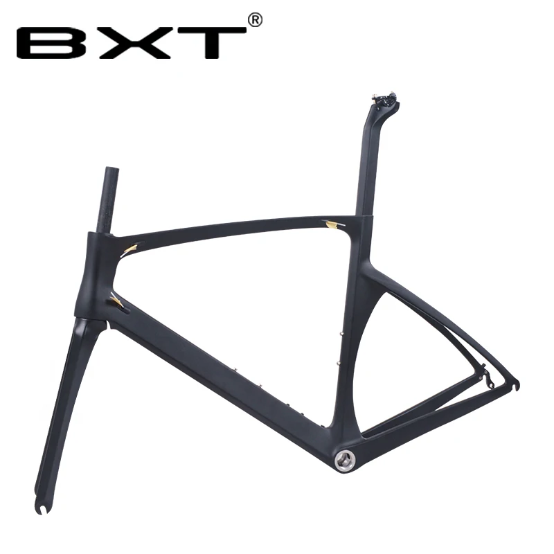 Excellent BXT New Carbon bike frame Ultralight carbon road frame 700C x 25C Full Carbon Road Frame di2 bicycle frameset fork seatpost 1