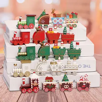 

Wooden Christmas Train Ornament Christmas Decoration For Home Santa Claus Gift Toys Crafts Table Deco Navidad 2020 New Year 2021