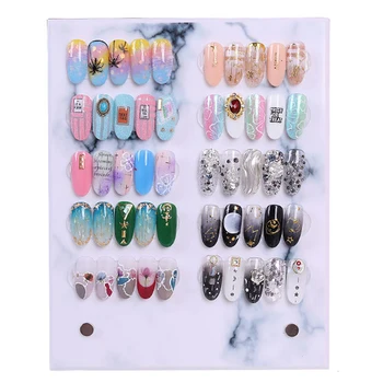 

Rack Nail Display Board Fake Stereo Acrylic Manicure Detachable Palette Mixing Holder Magnet Adsorption Storage Marble