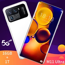 Mi 11 Ultra Mobile Phone 7.3inch Snapdragon 888 Android 11.0 16GB+1TB 6800mAh Face Unlock 2021 Newest Global Smart Cellphone 5G
