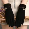 Autumn Winter New Women Keep Warm Touch Screen Thin Fleece Windproof Elasticity Gloves Elegant Female Retouch Bowknot Simple ► Photo 3/6