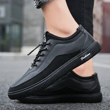 

Male Leather Shoes Men Loafers Classic Octopus Casual Leather Men Shoes Quality Men Flats Walking Lace-Up Man Leather Footwear