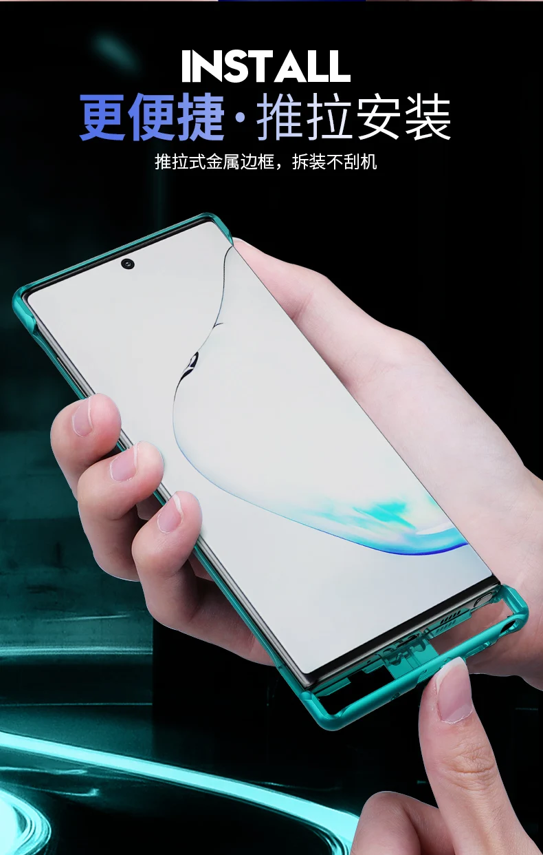 Металлический Чехол-бампер Beyour для samsung Note 10 Plus, противоударный чехол из закаленного стекла для samsung S10 Plus, чехол для телефона s Note 9