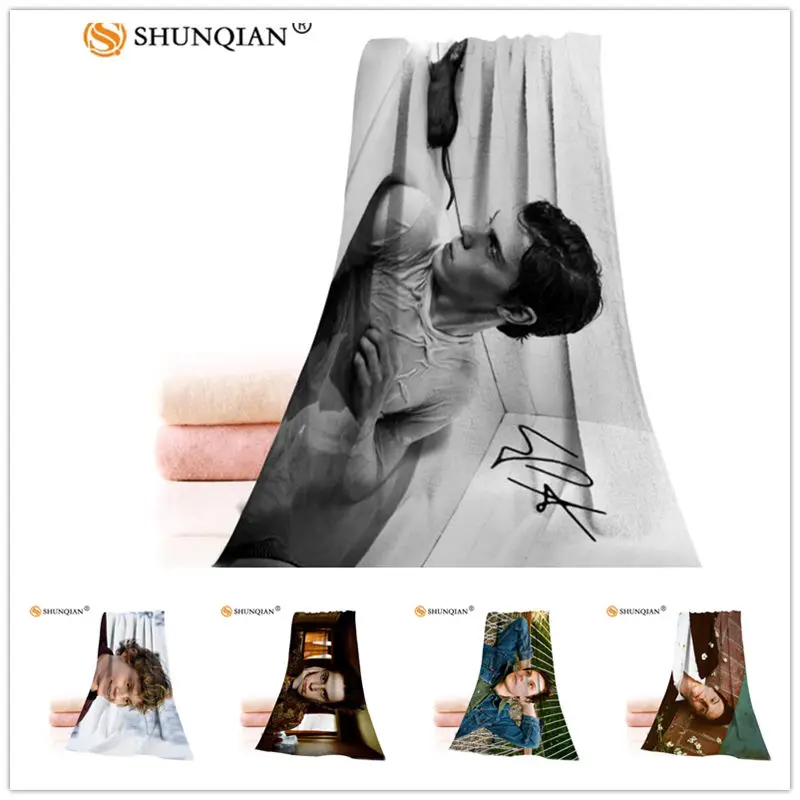 

Custom Evan Peters 35x75cm Face Towels Facecloth Bamboo Fiber Washcloth Quick drying Sports Towel