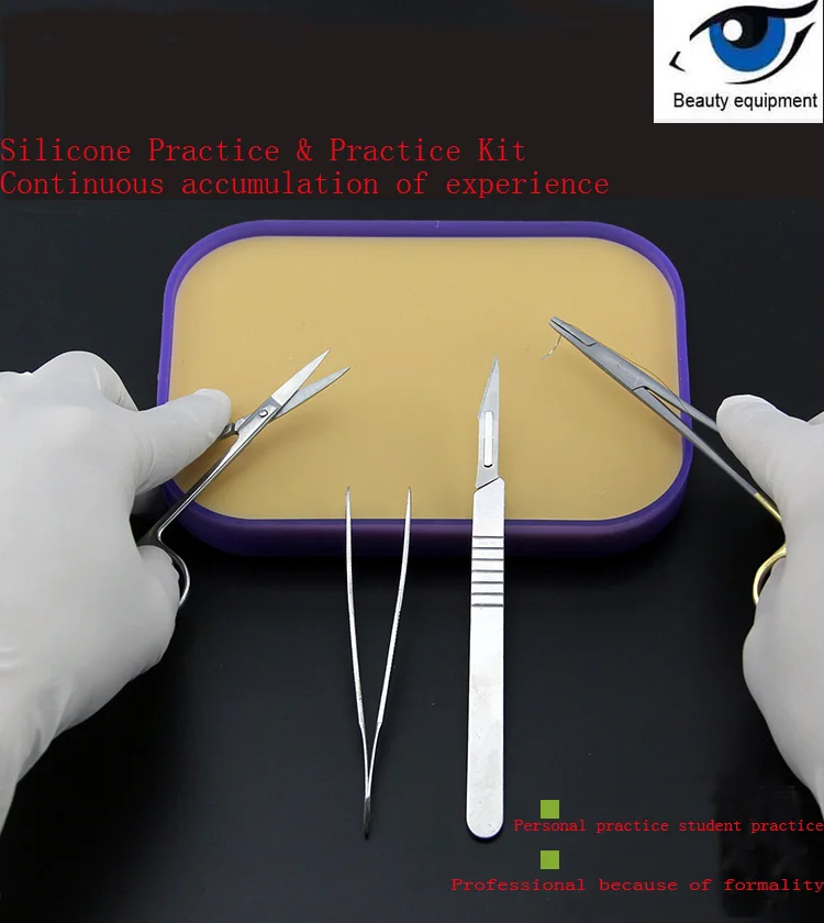 Студентам практика основной 12 частей костюм Двойной век для практики наложения швов имитация из силикона модуль шовная игла встраивания хирургии t