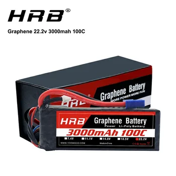 

HRB Graphene Battery 6S 22.2V 3000mah 100C XT90 connector Lipo Battery for Goblin 570 helicopter AlIGN T-REX 450L RC Car Boat