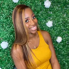 Uwigs 28 30 pulgadas #4/27 destacar de pelucas de cabello humano 13x4 Ombre hueso recto peluca con malla frontal pelucas de cabello humano para las mujeres negras