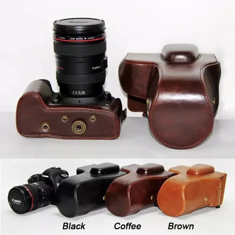 Color : Brown 18-55mm // 18-105mm // 18-140mm Lens Black CYcaibang Camera Bag Good Body Camera PU Leather Case Bag for Nikon D5300 // D5200 // D5100