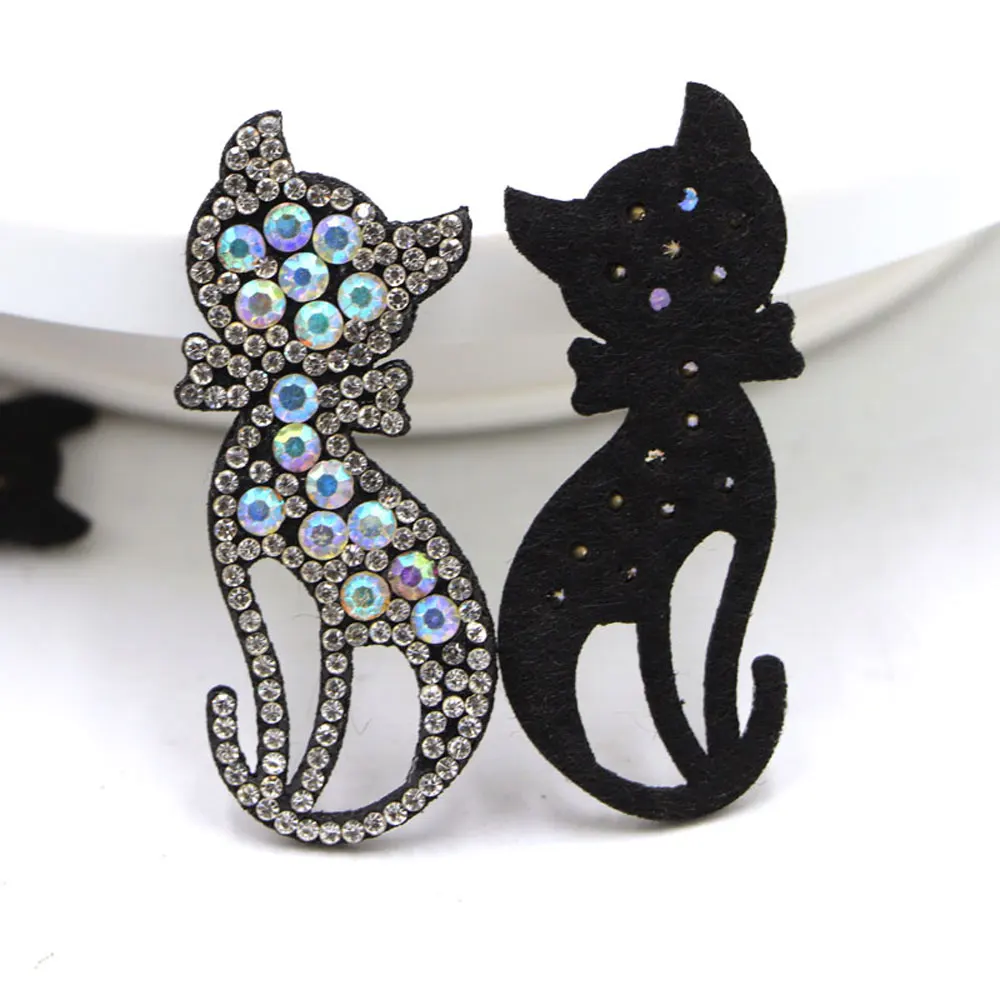 10 шт./лот Cat AB нашивки со стразами для ткани сделай сам швейная аппликация