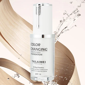 

40ml TLM Color Changing Face Foundation Concealer Cream Makeup Coverage Base Cosmetic Primer Complexion Beauty Facial Liquid