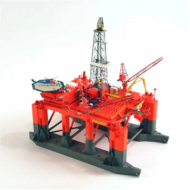

Paper Semi-submersible oil drilling platform Model Toys Handmade DIY creative show props tide Collection Military Toys Gift