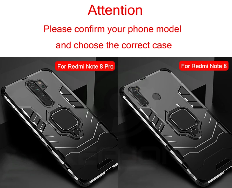 Cover For Xiaomi Redmi Note 8 Pro Case 128GB Ring Holder Magnetic Phone Case For Redmi 1 Cover For Xiaomi Redmi Note 8 Pro Case 128GB Ring Holder Magnetic Phone Case For Redmi 2