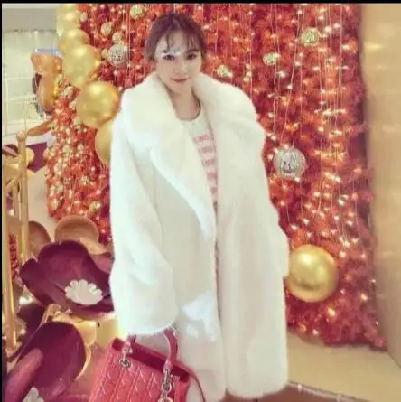 

artificial fur coat 2019 Winter Women's Faux Fur Jacket Mink Fur Overcoat Furry Coat Plus Size Warm Fake Fur Outwear 6XL Z61